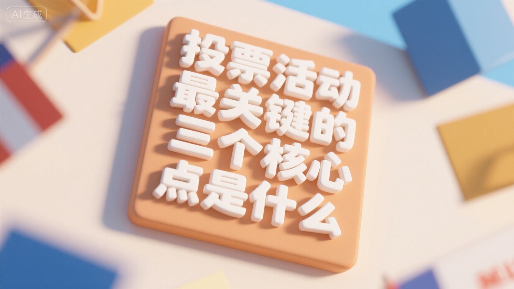 投票活动最关键的三个核心点是什么？